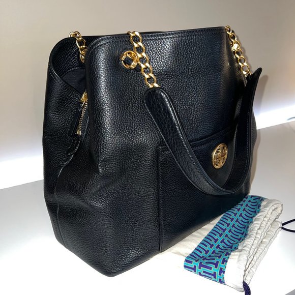 Tory Burch Pebbled Leather Gold Hardware Bag - Picture 2 of 5